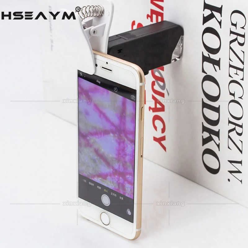 Увеличительное стекло с зажимом для сотового телефона увеличительное