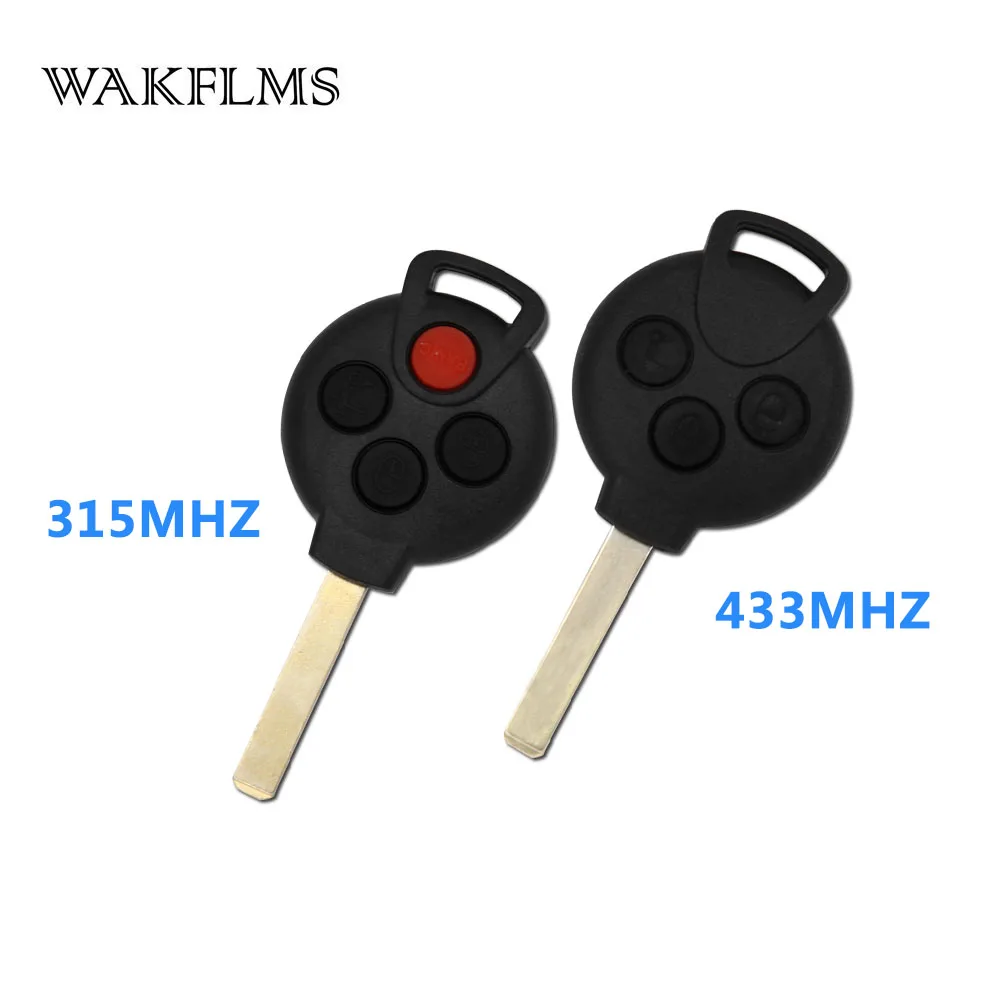 3 4-кнопочный дистанционный ключ 315 МГц 433 для BENZ Smart PCF7941 Chip KR55WK45144 No Mark | Автомобили