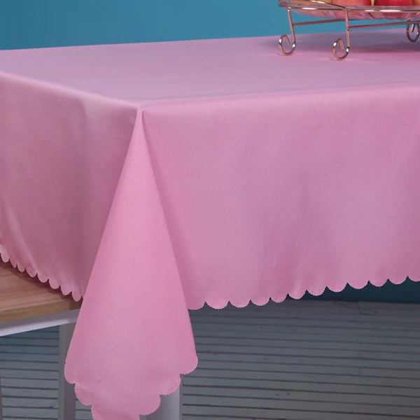 Pink YRYIE,, одноцветная белая скатерть из полиэстера, скатерть для столовой, прямоугольная, простая, красная скатерть - Цвет: Pink