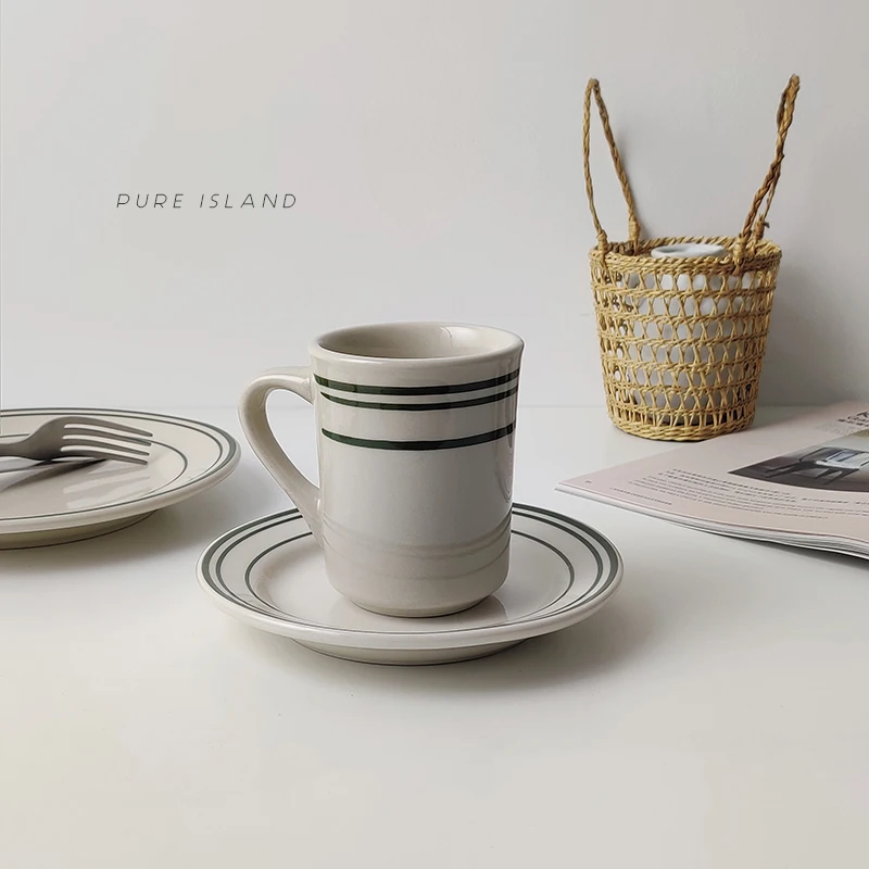 Современные белые керамические кофейные чашки милые чайные в японском стиле