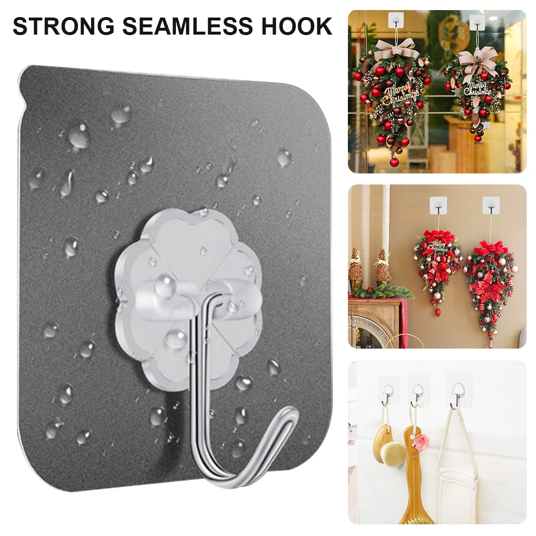 

Настенные крючки, прочная прозрачная присоска, вешалка на присоске для кухни и ванной, многофункциональный крючок на клейкой основе, органа...