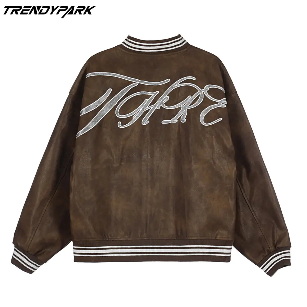 

Куртка мужская бейсбольная с вышивкой, хлопок, ткань, Харадзюку, уличная одежда в стиле хип-хоп, повседневная куртка оверсайз