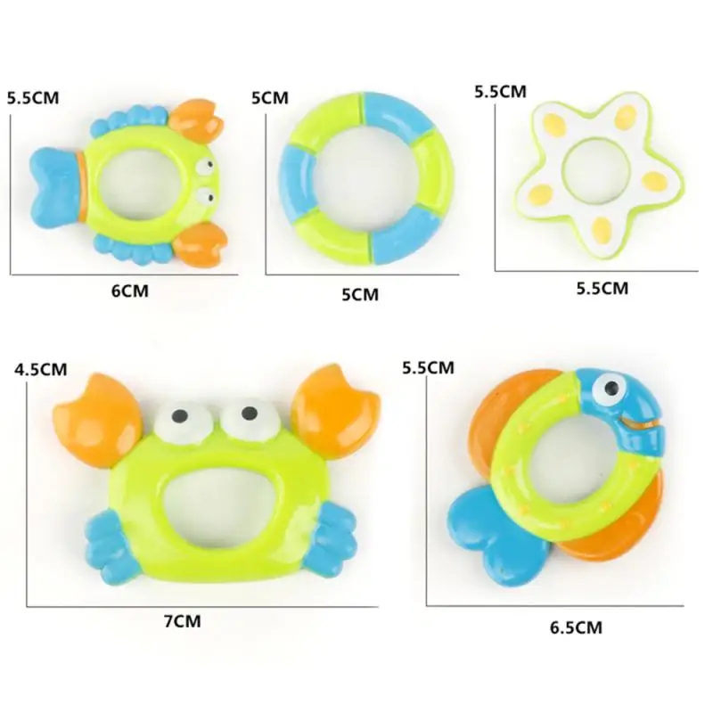 

Children Bath Toys Floating Octopus Bath Game Set Children's Toy Kids Infant Toddlers 5 Rings Learn Play FunInteractive Toys