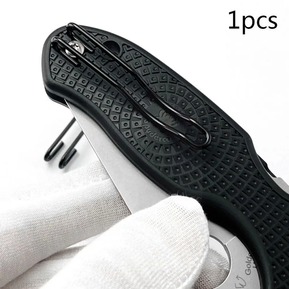 

1 Piece Steel Wire Back Clip for Spyderco Knife Custom Knife Tool Pocket DIY Clip Accessories Back Folding P7W7