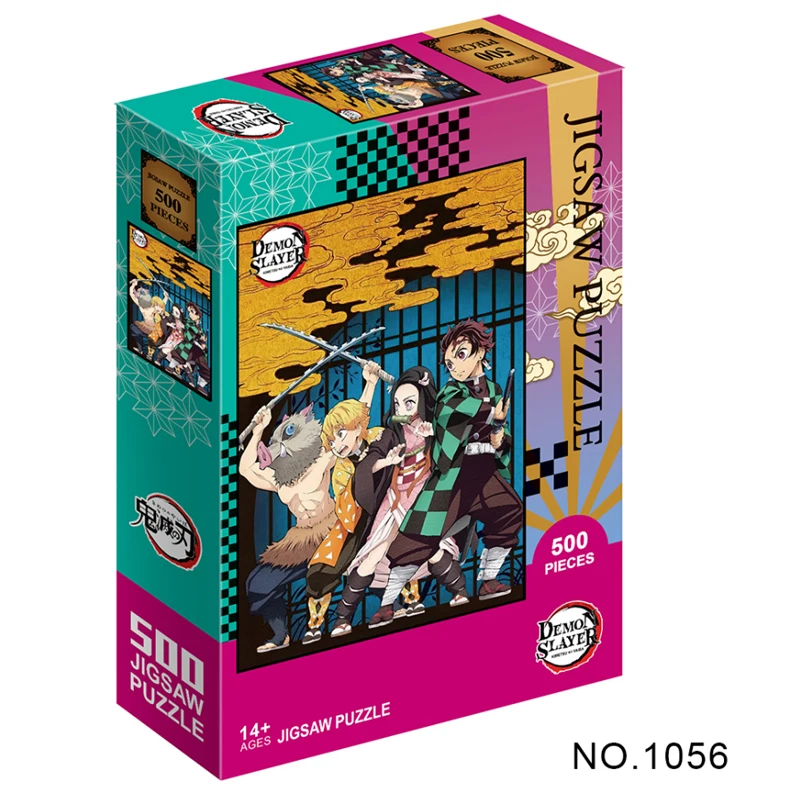 

500 Pieces Anime Jigsaw Puzzle Demon Slayer Kimetsu No Yaiba Paper Kamado Tanjirou Children Creator Educational Toys Kids Gifts