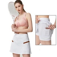 s xxxl high waist women tennis skirts with phone pocket badminton golf skirt fitness shorts athletic running gym sport skorts