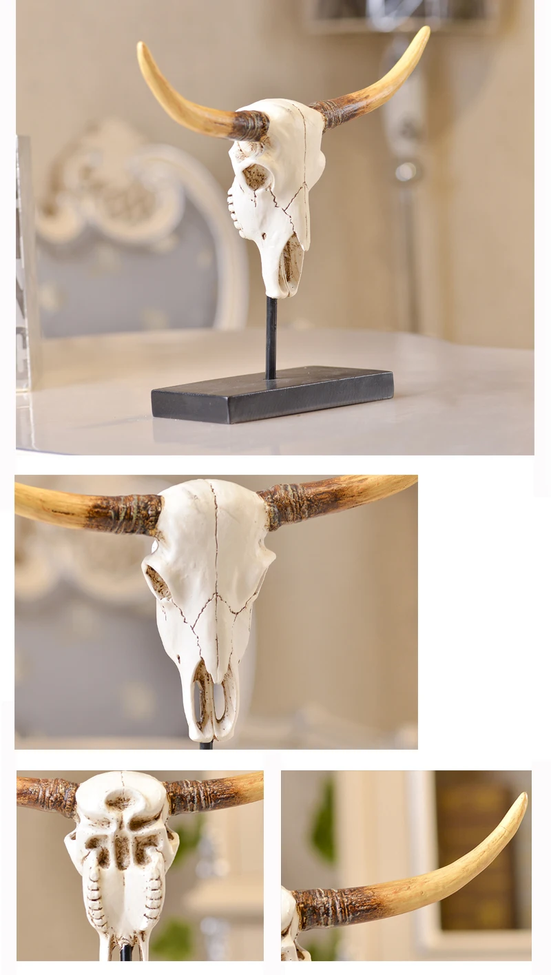 Рожки и украшения из костей в стиле ретро для дома гостиной офиса американские