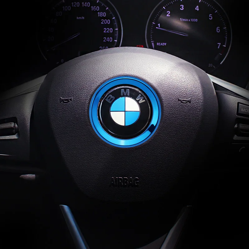 ABS steering wheel trim decorative center emblem frame sticker accessories for M3 M5 E36 E46 E60 E90 E92 BMW X1 F48 X3 X5 X6 F10 |