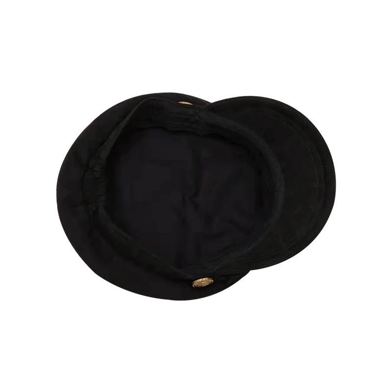 Лидер продаж осенняя Модная женская кепка в британском стиле теплая черная Ретро