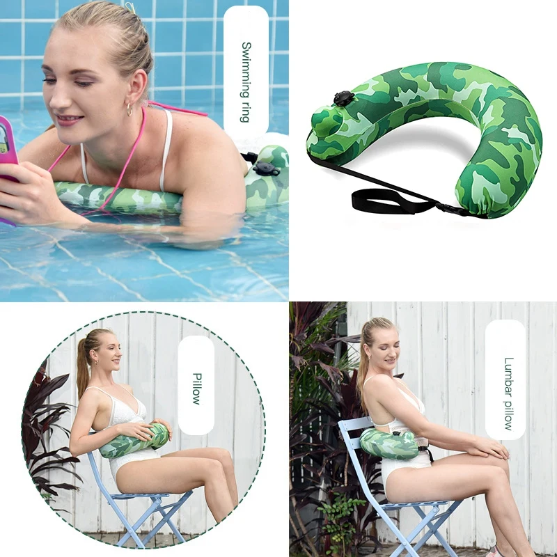 Swim Belt Inflatable Ring Portable Trainer Pool Float Travel Neck Pillow for Kids Adults | Спорт и развлечения