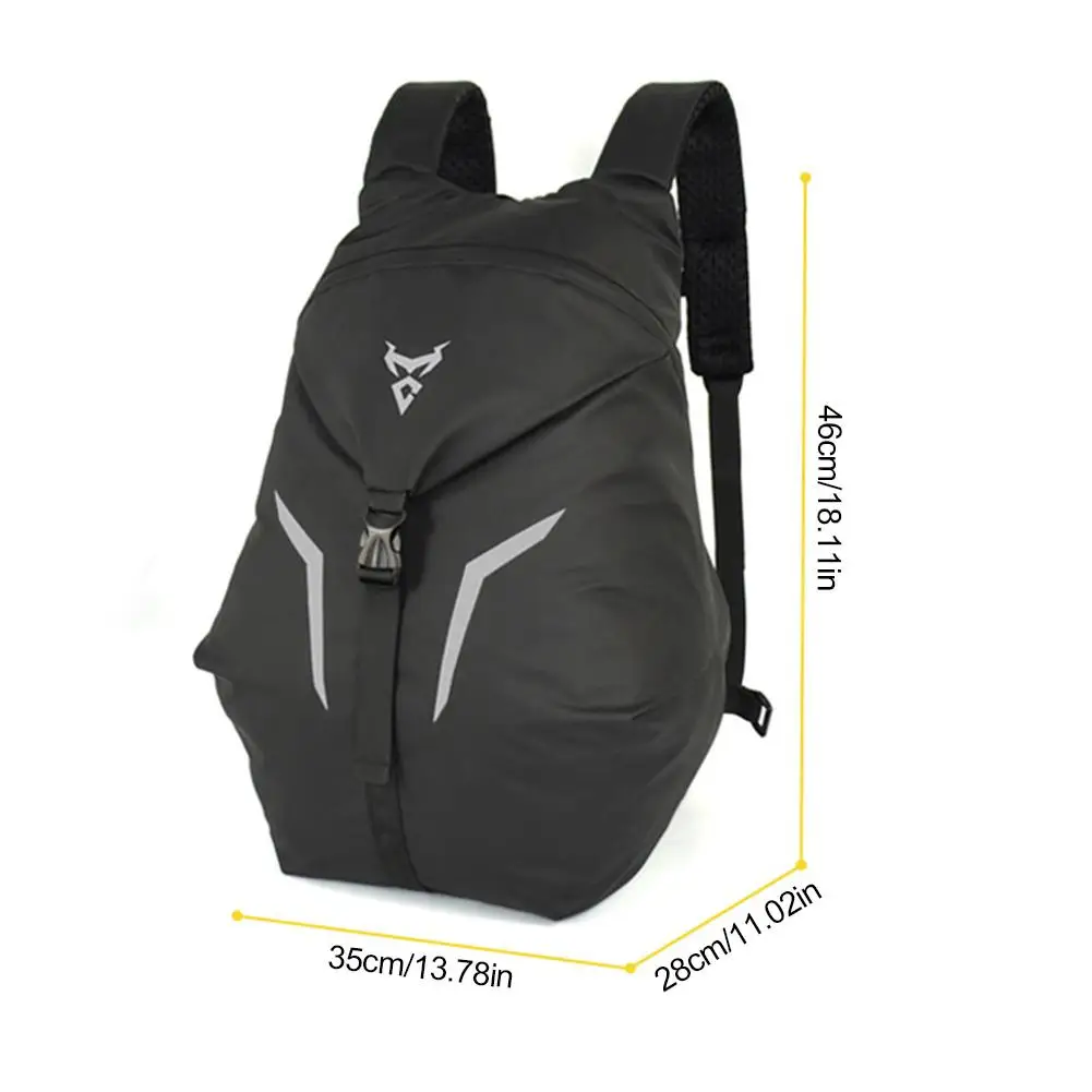 

Motorcycle Helmet Backpack Waterproof Large Capacity Motorcycle Helmet Holder Lightweight Travel Backpack with Reflective Strip