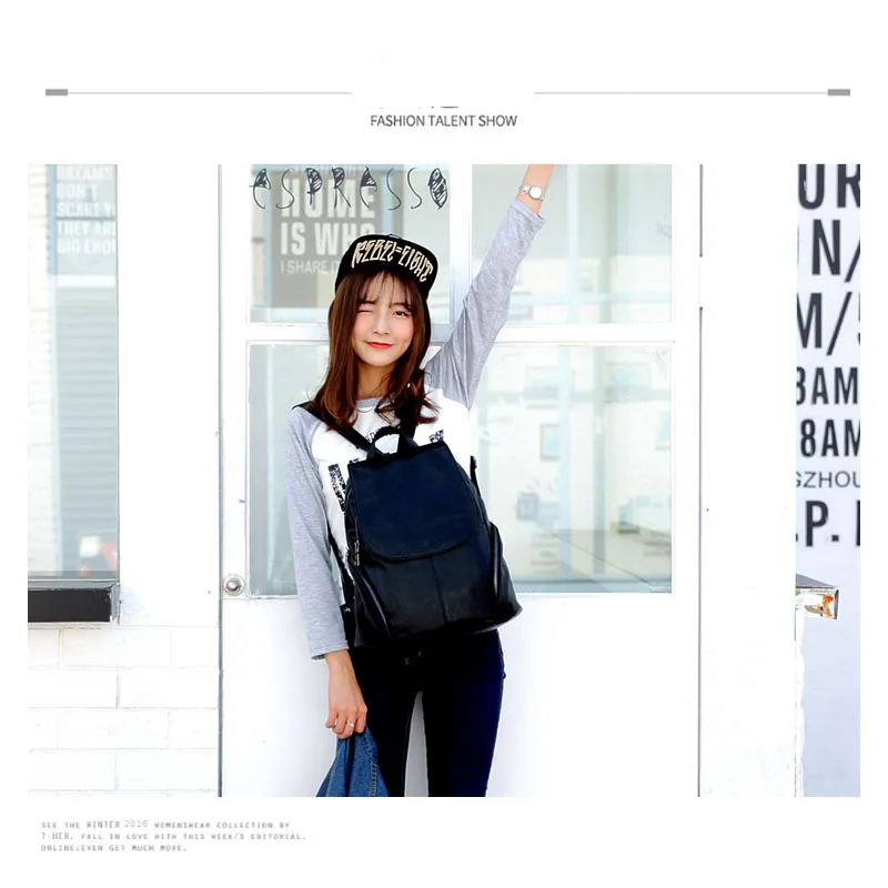 Женский рюкзак Корейская версия дикой моды модный кожаный повседневный