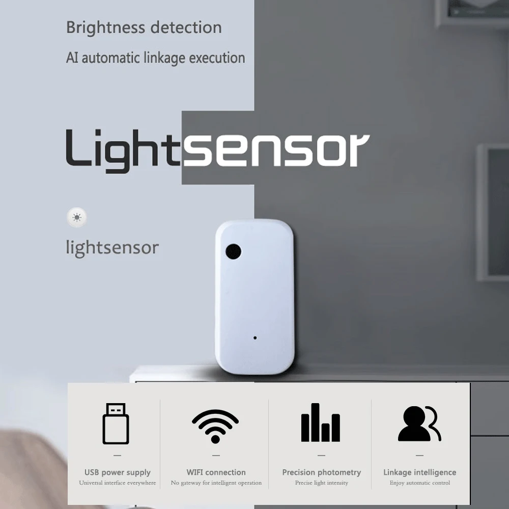Датчик освещенности Tuya, датчик яркости, беспроводной пульт дистанционного управления, приложение Smart life от AliExpress WW