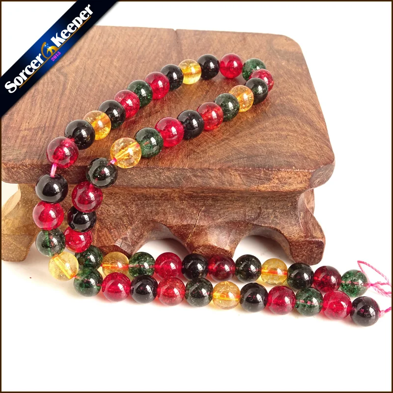 Хрустящий Хрустальный турмалин круглый шар 8 мм цветной свободный из бисера нить