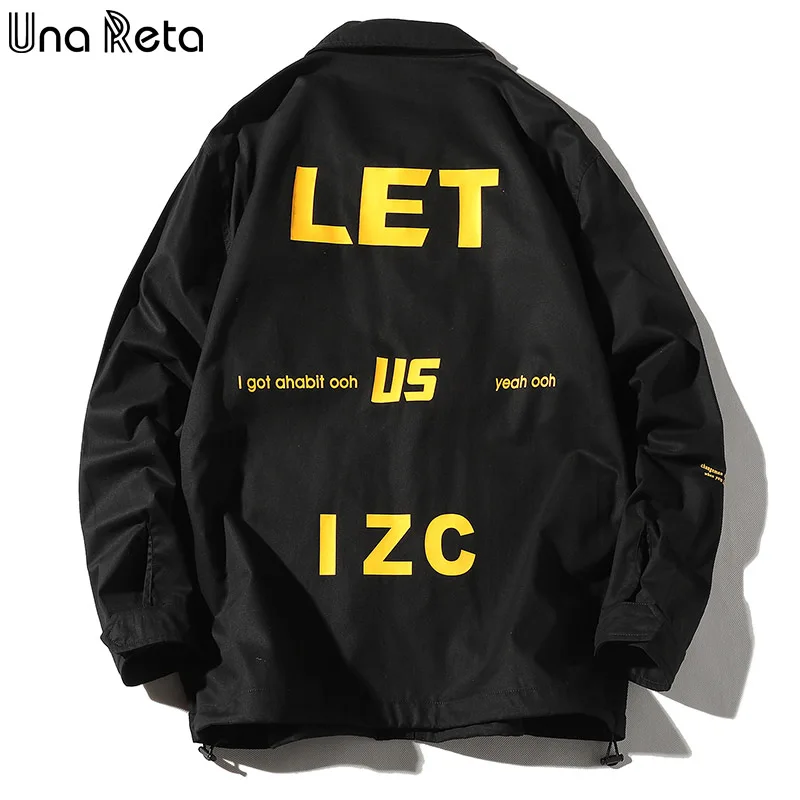 Куртка Una Reta Мужская осенняя уличная одежда в стиле хип хоп пиджак с надписью и