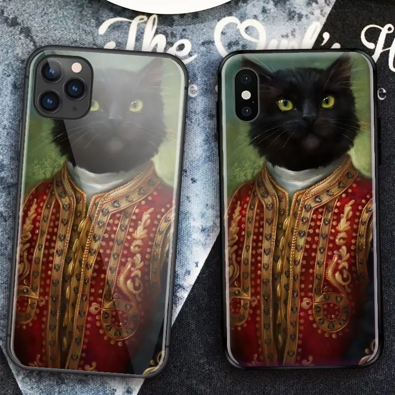 Ретро картина маслом для iPhone SE 6 6s 7 8 plus x xr xs 11 12 Pro max mini Закаленное стекло чехлы