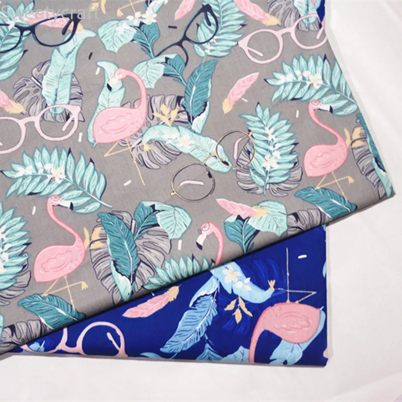 

160 см x 10 м 100% хлопок ткань Telas Tissu мультфильм животных фламинго серии Анкара ткань подушки одеяла Сделай Сам пэчворк для маленьких детей