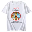 I hate Melman футболка унисекс кавайная Женская Мужская футболка хипстерская забавная для мальчиков Harajuku модная мультяшная Футболка с принтом верхняя одежда