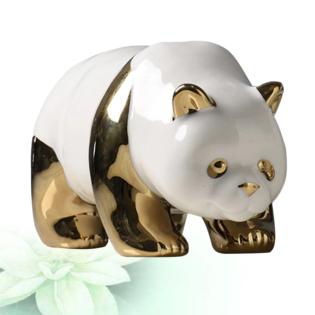 

Украшение для стола в форме панды, керамические поделки, украшение для стола, декоративные поделки золотого цвета (альпинизм)