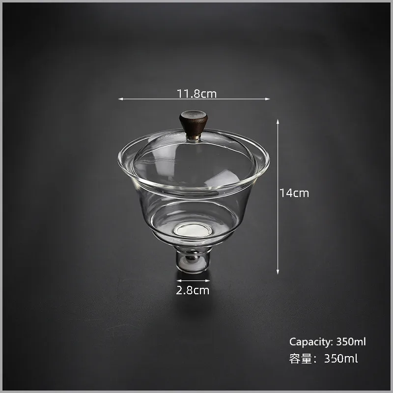 

Heat-resistant glass tea set magnetic water diversion rotating cover bowl semi-automatic tea maker lazy teapot Kungfu tea set