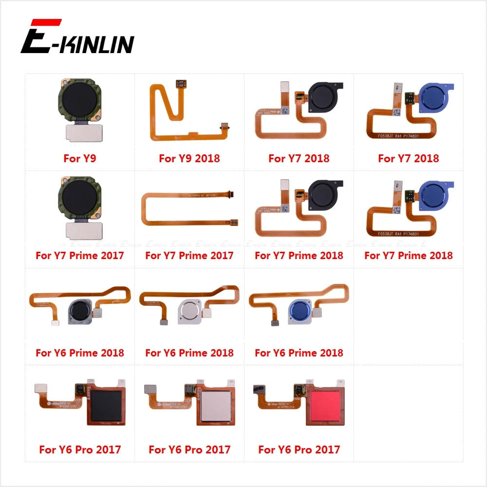 

Кнопка Домой для датчика отпечатка пальца для HuaWei Y9 Y7 Y6 Prime Pro 2019 2018 2017 сенсорная ID Кнопка возврата соединитель гибкий кабель лента