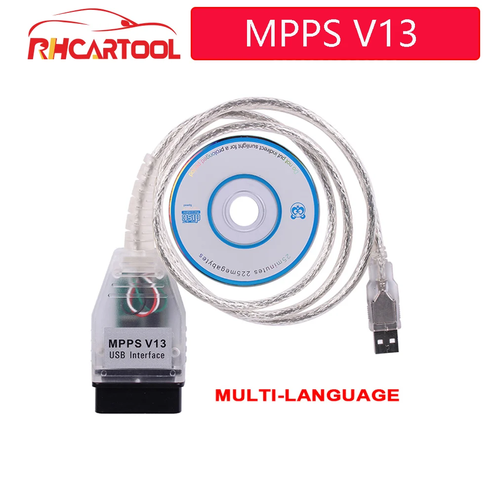 2019 Новый SMPS MPPS V13.02 V13 K CAN Flasher Чип программатор ECU Remap OBD2 Профессиональный