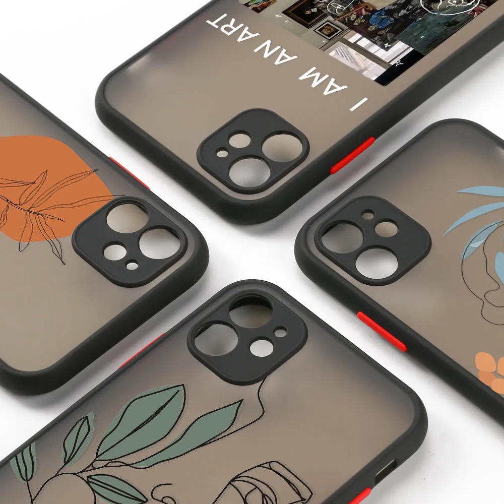 Abstract Art Hard PC Phone Case For Oneplus 8 T Pro 6T 7 Case For Oneplus 6T 8 8T 8Pro 7 Lens Protection Silicone Cover Bumper 
