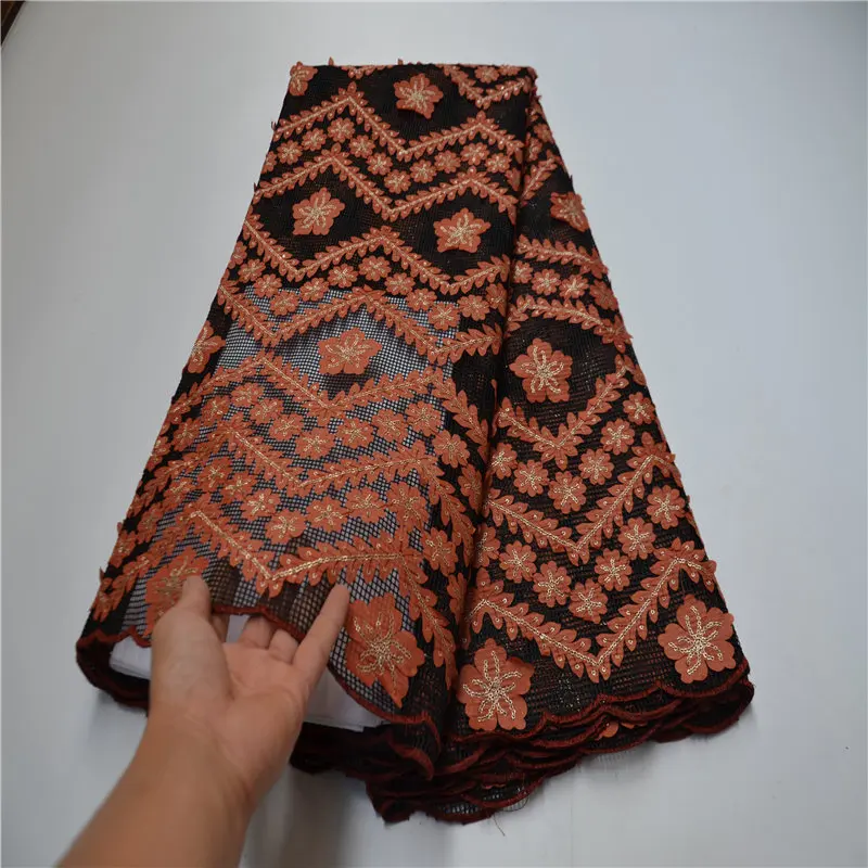 2020 newest African organza lace fabric in deep green with gold sequins embroidery French Mesh tulle Lace for party dress | Дом и сад