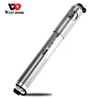 Насос велосипедный WEST BIKING высокого давления, портативный мини-насос для велосипедных шин, с ручкой, 160 PSI, из сплава