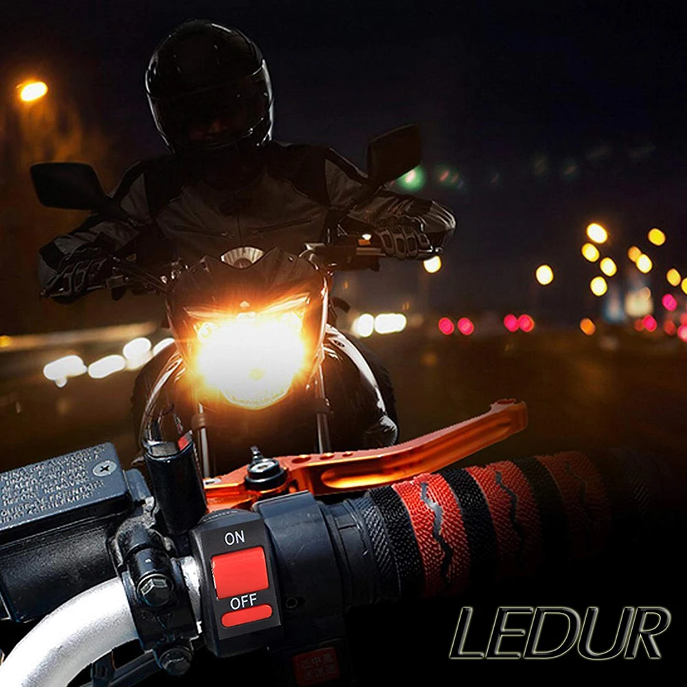 Универсальный светодиодный выключатель для мотоцикла 12 В светильник на руль