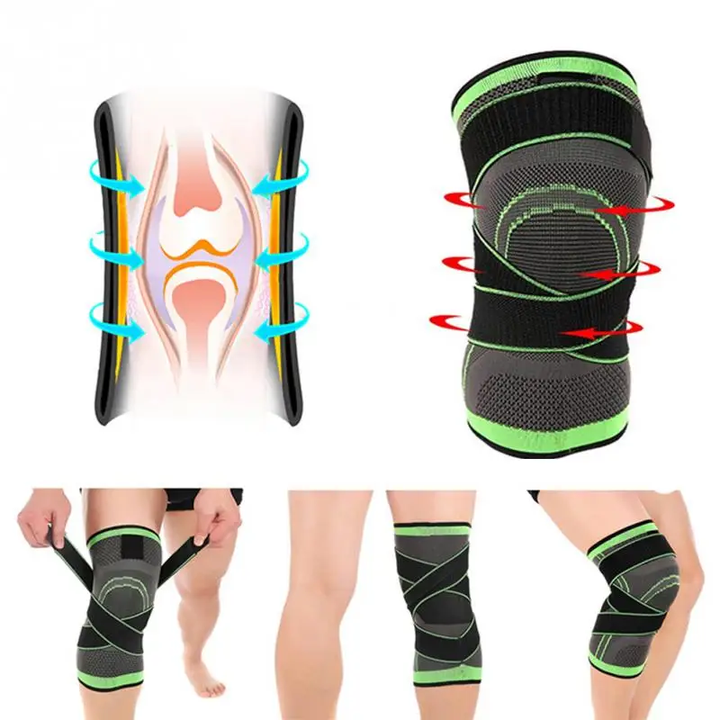 

2pcs Knee Support Protector Kneepad Kneecap Knee pads Pressurized Elastic Brace belt for Running Basketball Volleyball joelheira