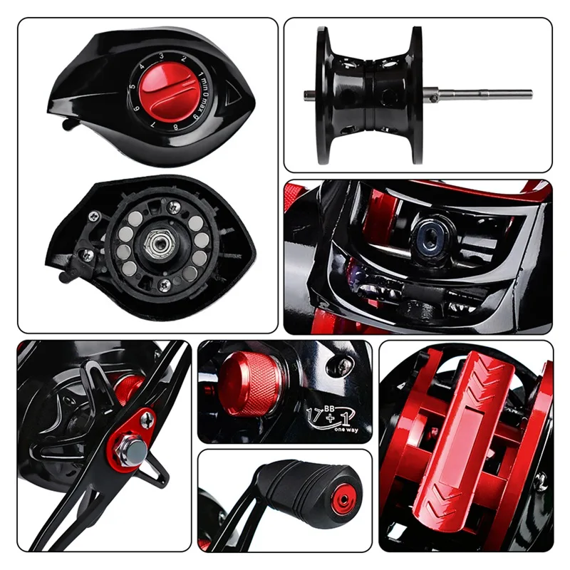 

PRO BEROS New Compact Design Water Drop Wheel Fishing Wheel7.2:1 High Speed Ratio Of Bearings:18+1The Braking Force In 10 Gear