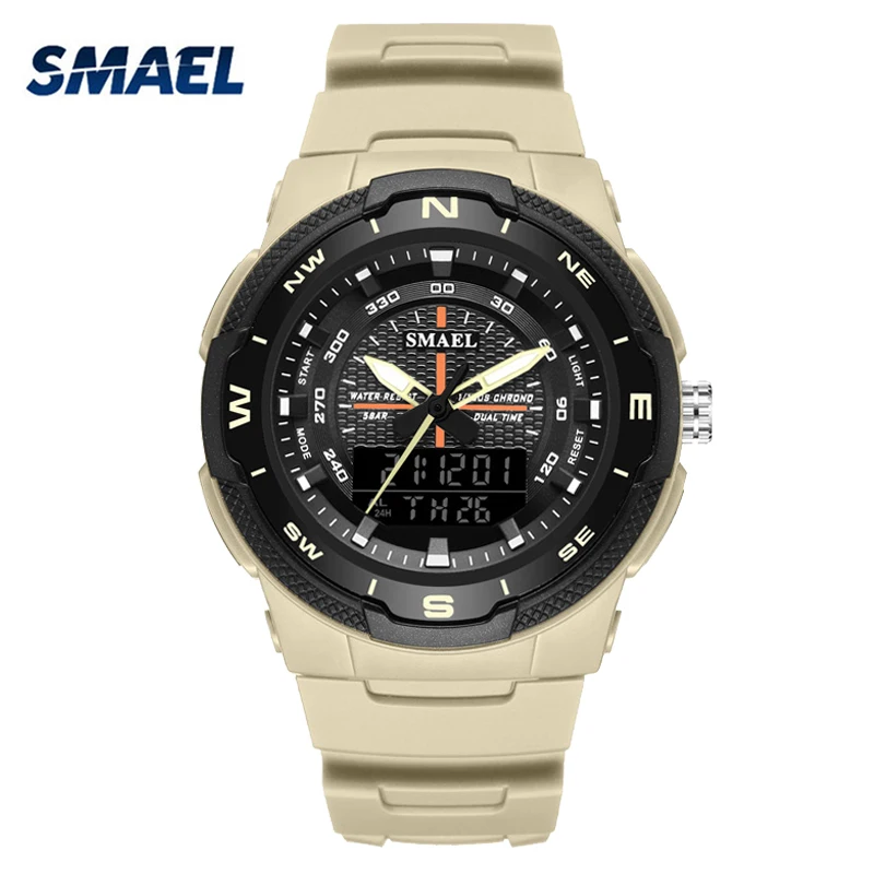 

SMAEL Mens Watches Top Luxury Brand Analog Quartz Clock Waterproof Military Casual Sport LED Digital Watch Men Relogio Masculino