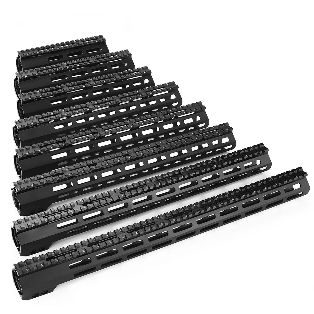 Тактика AR 15 M4 M LOK MLOK 7/9/10/12/13.5/15/17/19/22 дюймов Тонкий бесплатный поплавок Handguard прицел