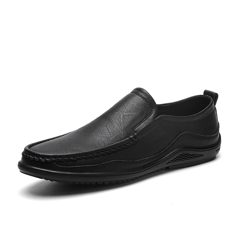 

Мужская повседневная обувь, модная однотонная черная обувь в горох, мужские уличные Лоферы без шнуровки, мужские полуботинки, повседневная ...