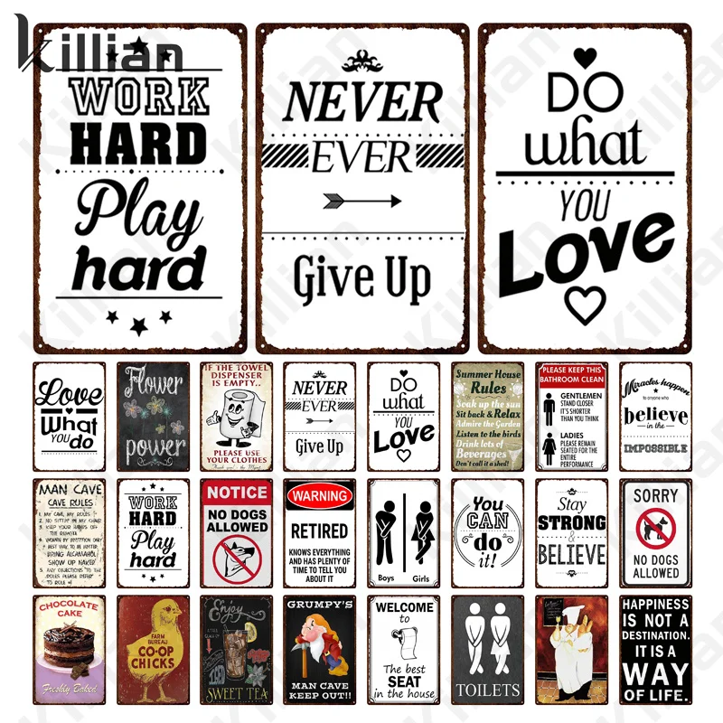 Работа усердная игра жесткий текст Inspire металлическая живопись никогда не