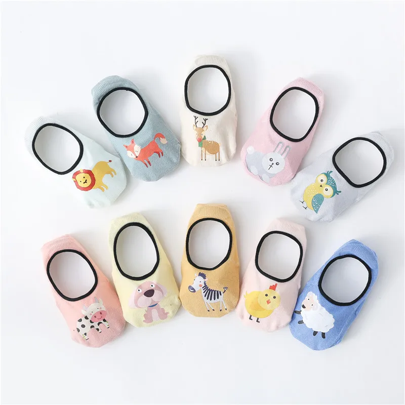 Высококачественные носки с рисунками животных для мальчиков и девочек 3 пары в