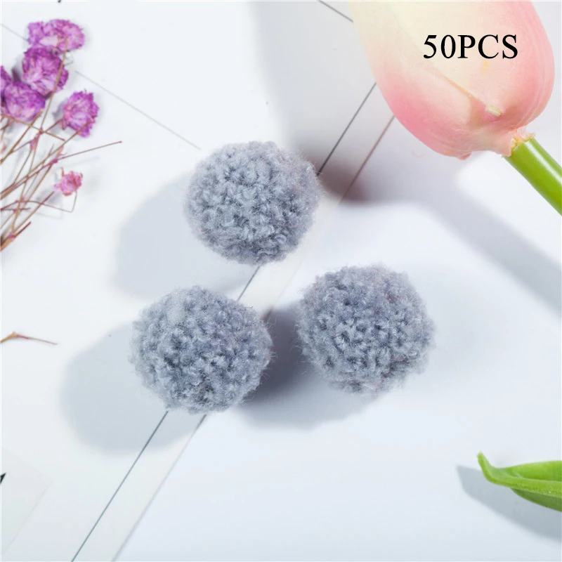 

50 Pcs Color Teddy Pom Pom Plush Balls Wedding Party Decor Fluffy Pompom Kids Hair Accessories DIY Scrapbook Toys Craft Supplies
