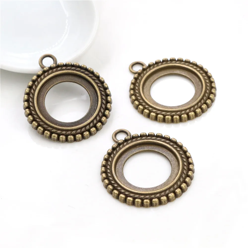 5 шт 20 мм Внутренний размер античный посеребренный черный бронзовый винтажный