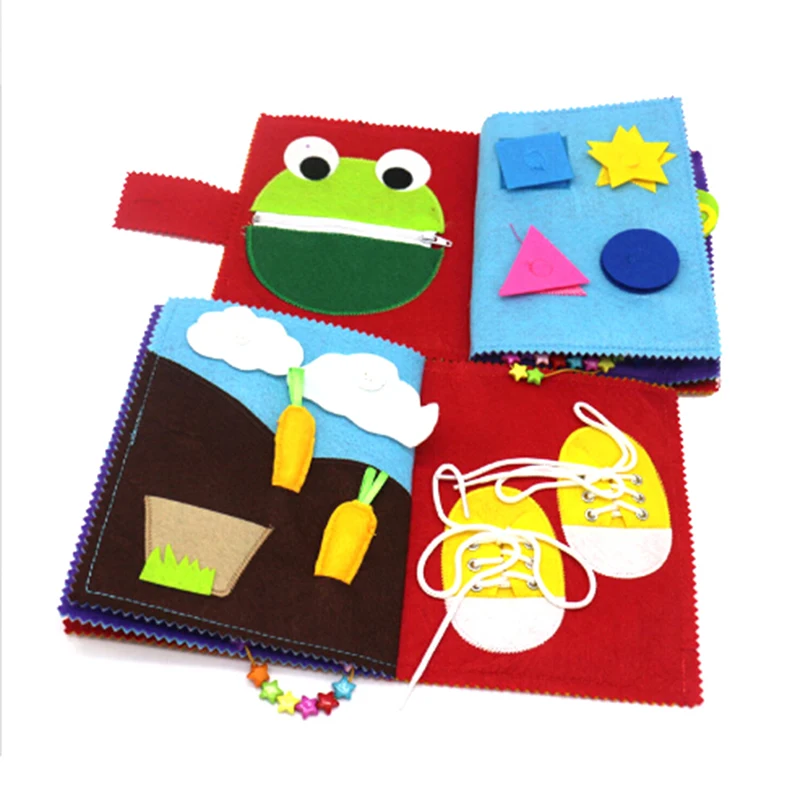

1pc Soft Cloth Books Infant Early Educational Rattles Stroller Toy Newborn Baby Children Family Activity Quiet Book Hot