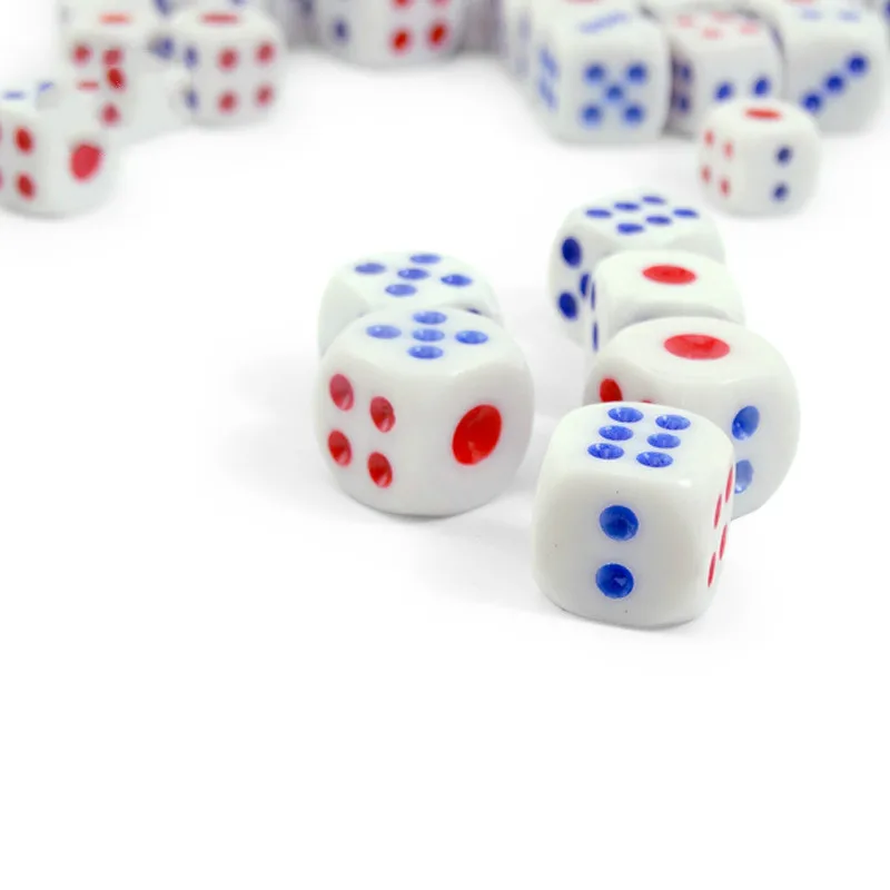 

100Pcs/set Foreign Trade Hot High-end Acrylic Points Dice Mahjong Digital Dice Bar KTV Supplies