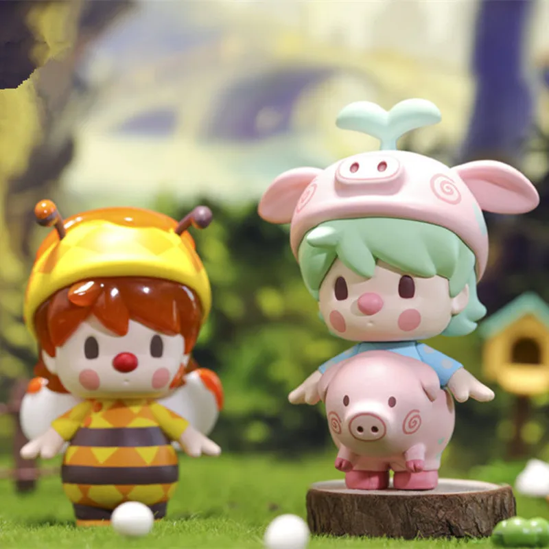 

Мультяшная коробка POPMART Sweet Bean для детей, игрушки в виде слепых животных, Случайная коробка для девочек, фигурка, коробка с сюрпризом, модель ...