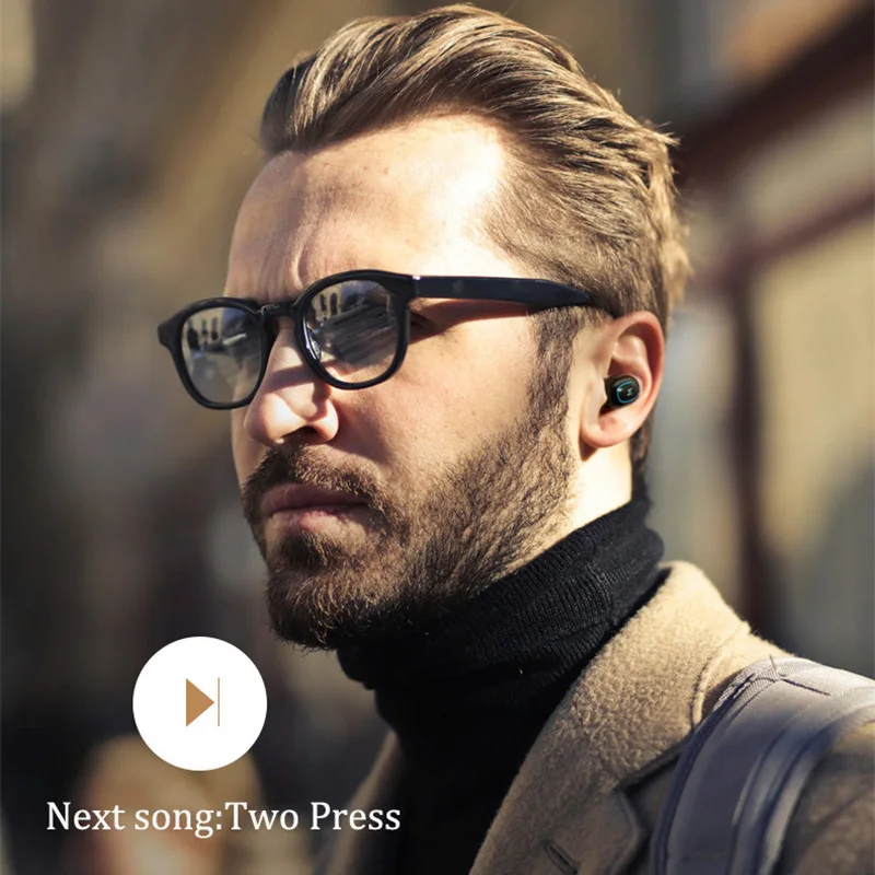 

Q3 TWS Mini Bluetooth 5.0 Wireless Earphones HD Call 3D Stereo Noise Reduction Headset With Leather Charging Box For Smartphone