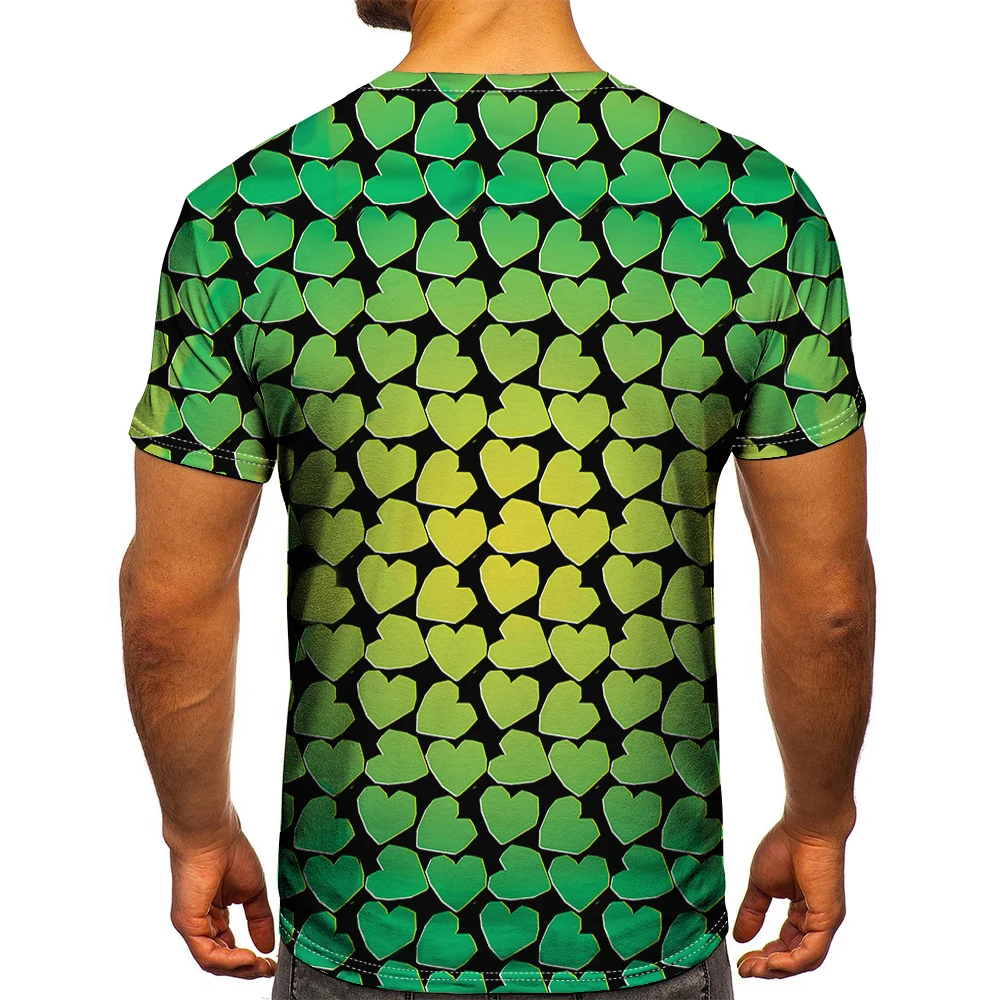 

2021 New Fashion Hot Sale 3d Digital Printing Love Men's Casual Sports T-Shirt, Street Fashion Men's Short-Sleeved Spring And Su