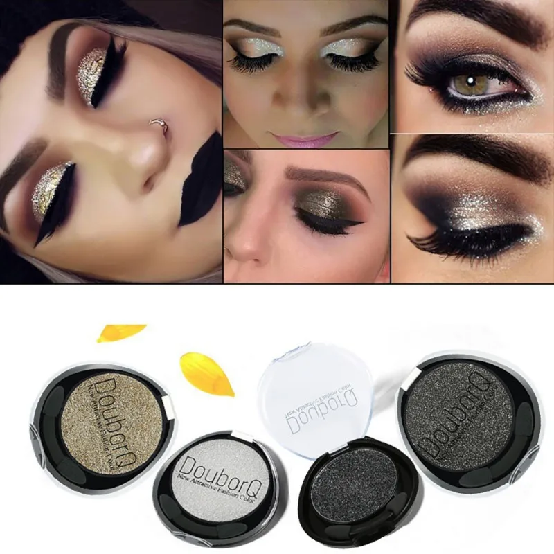 Косметическая Палитра запеченных теней Дымчатого цвета земного с шиммером