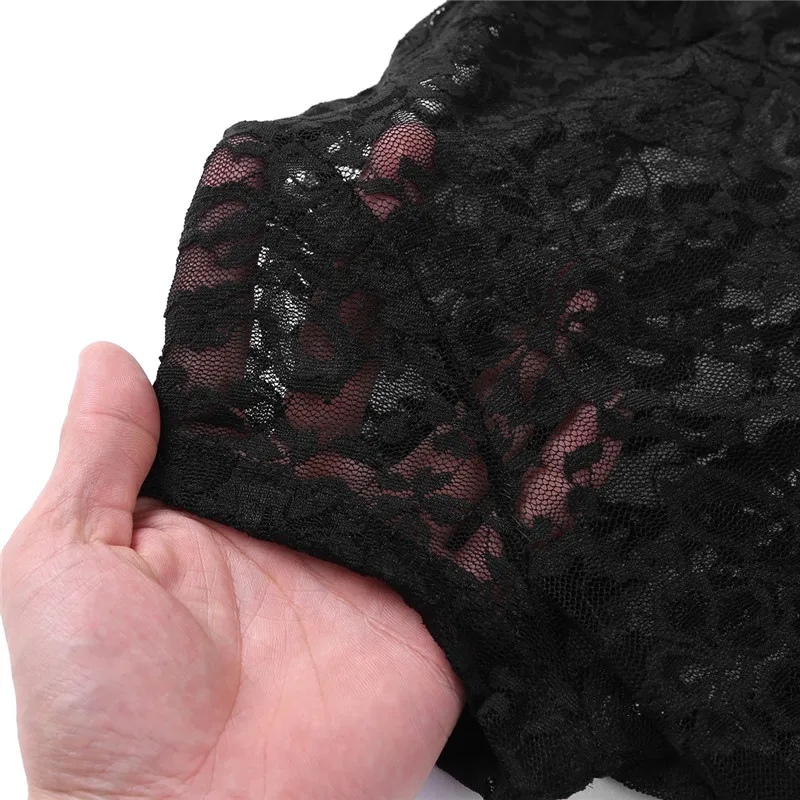Сексуальный женский цельный топ с кружевными вставками Wetlook из искусственной