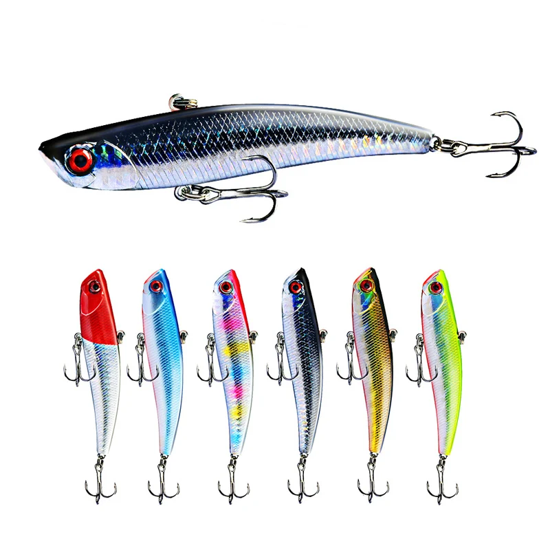 

1pcs 9.5cm 23g Hard VIB Lures Fishing Minnow Bait Treble Hooks Sinking Crankbait Wobblers Fishing Tackle 3DEyes