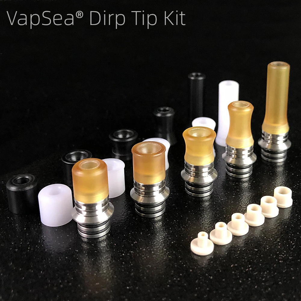 

High end Kit 510 and 810 compatible Long MTL drip tip Ultem POM Yellow Black White Vape Driptip For Vape Ecig Accoessories
