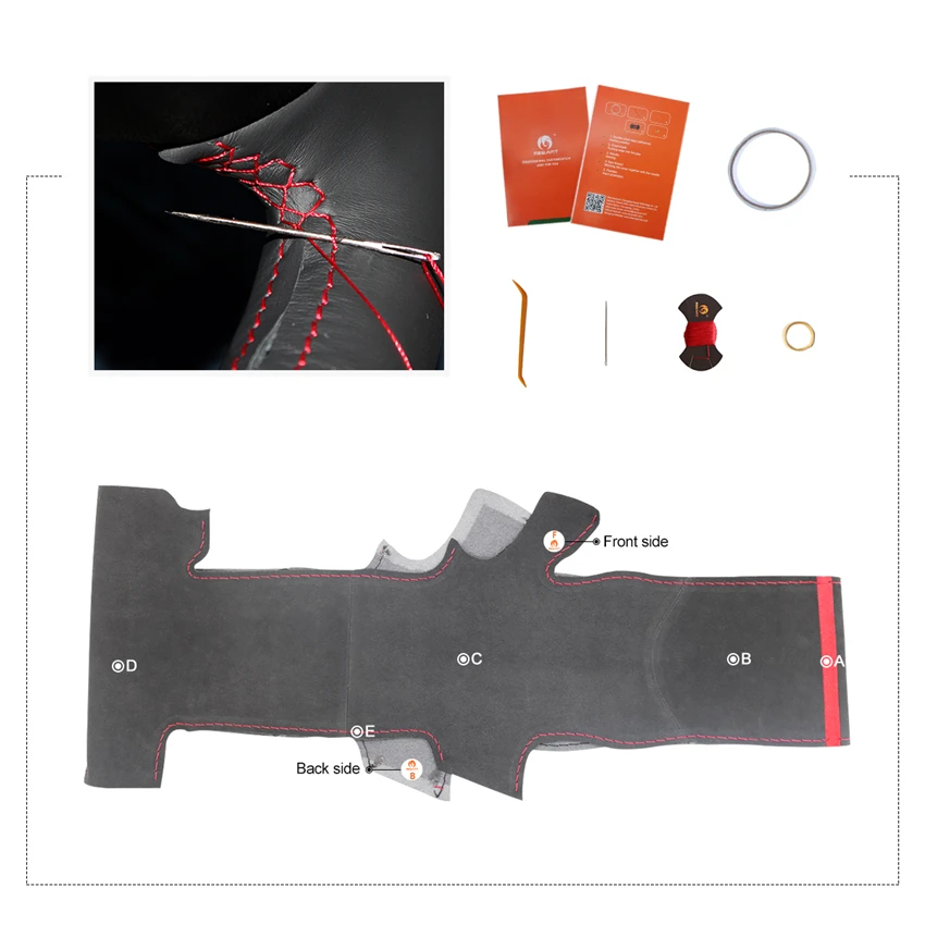 

Dark Gray Alcantara Black Car Steering Wheel Cover Holster for Infiniti G G25 G35 G37 EX EX35 EX37 Q Q40 Q60 QX50 Nissan Skyline