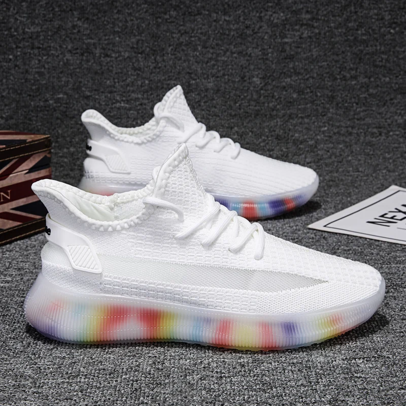 

Men's transparent colored bottom sports shoes non-slip fashion casual shoes four seasons shoes men's shoes outdoor running shoes